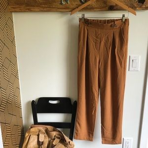 Blu Pepper paper bag camel pants